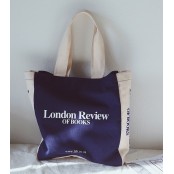 09TM Płocienno-bawełniana torba na ramię LONDON REVIEW - zielona / granatowa